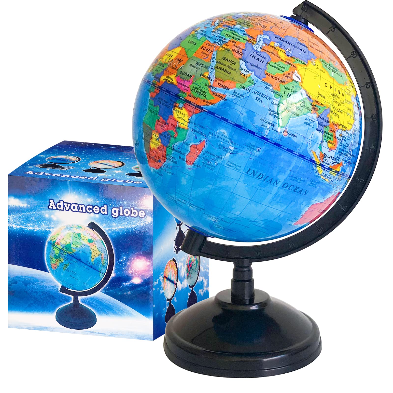 Geographic World Globe for Kids Educational with Stand Kids Room